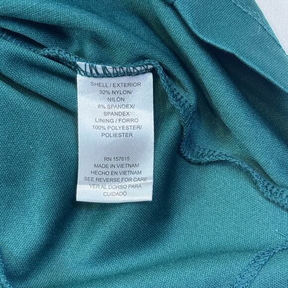 Tahari Arthur S. Levine Emerald Green Lace Sheath Dress Size 2 - Picture 7 of 8